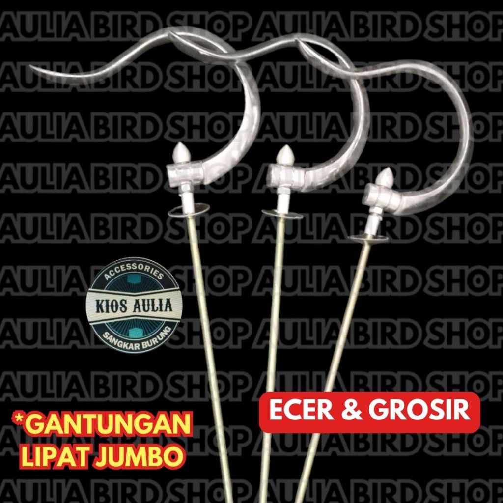 (GROSIR ECER) GANTUNGAN LIPAT JUMBO SANGKAR KANDANG BURUNG MURAI KOTAK 1 PCS