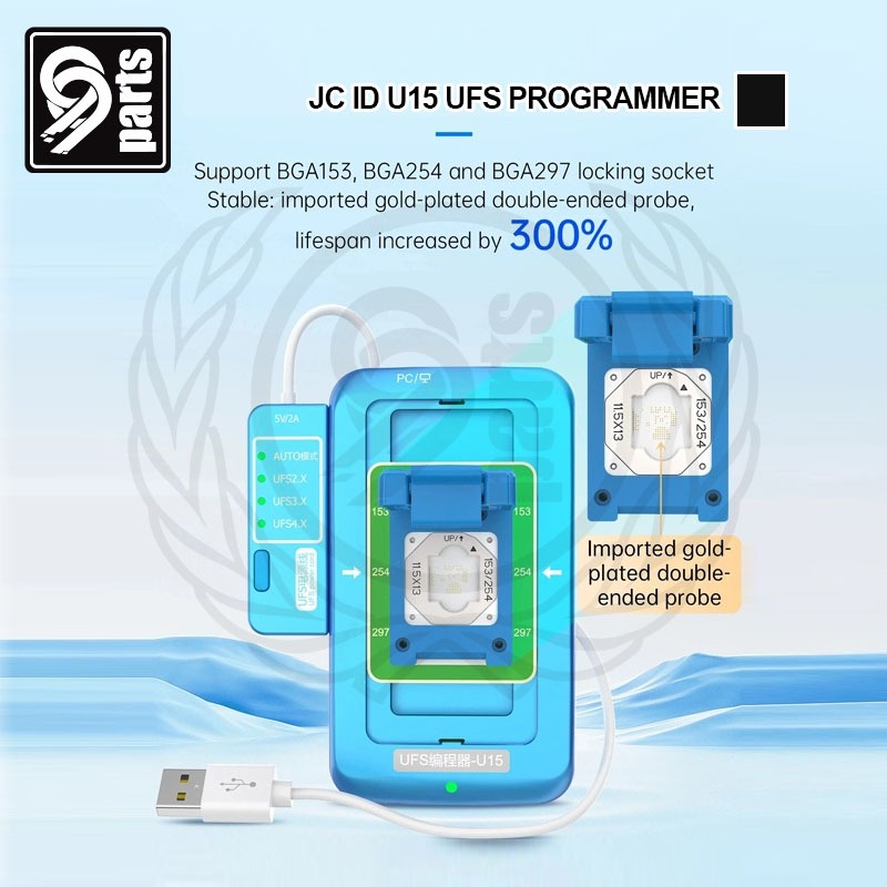 JC ID U15 UFS Programmer  With Socket BGA153/BGA254/297
