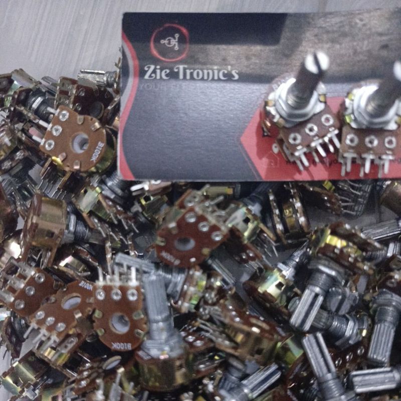 POTENSIO B50K B100K STEREO POTENSIOMETER VARIABLE RESISTOR