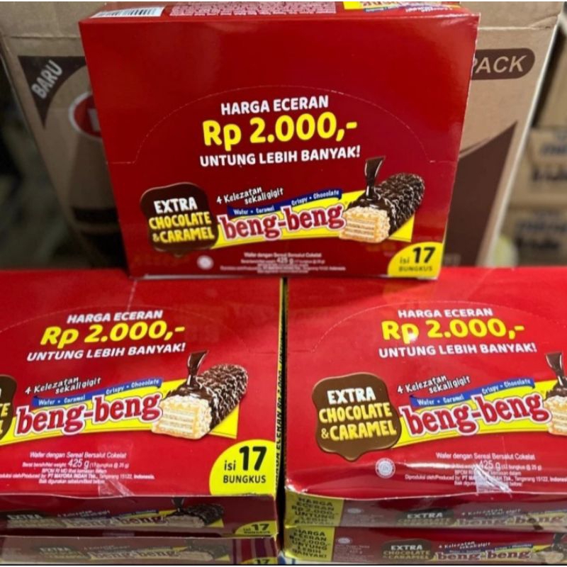 

(Kode A) Beng beng wafer coklat 1 box isi 17pcs // beng beng//wafer coklat//top