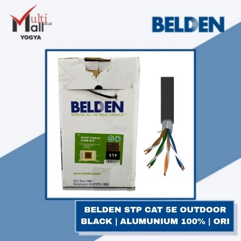 Belden Kabel LAN STP Cat 5 Cat 5e (50105F) Outdoor Original USA 100% Alumunium 305 Meter