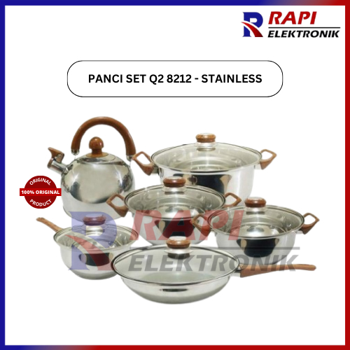 PANCI SET Q2 8212 / PANCI SERBAGUNA Q2 8212 - 12PCS STAINLESS