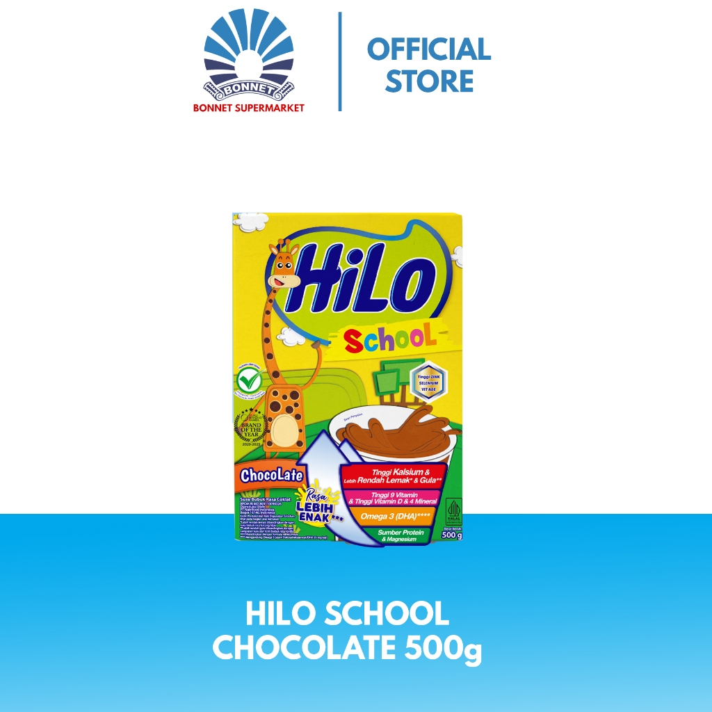 

HiLo School Chocolate 500g - Susu Tinggi Kalsium Rendah Lemak