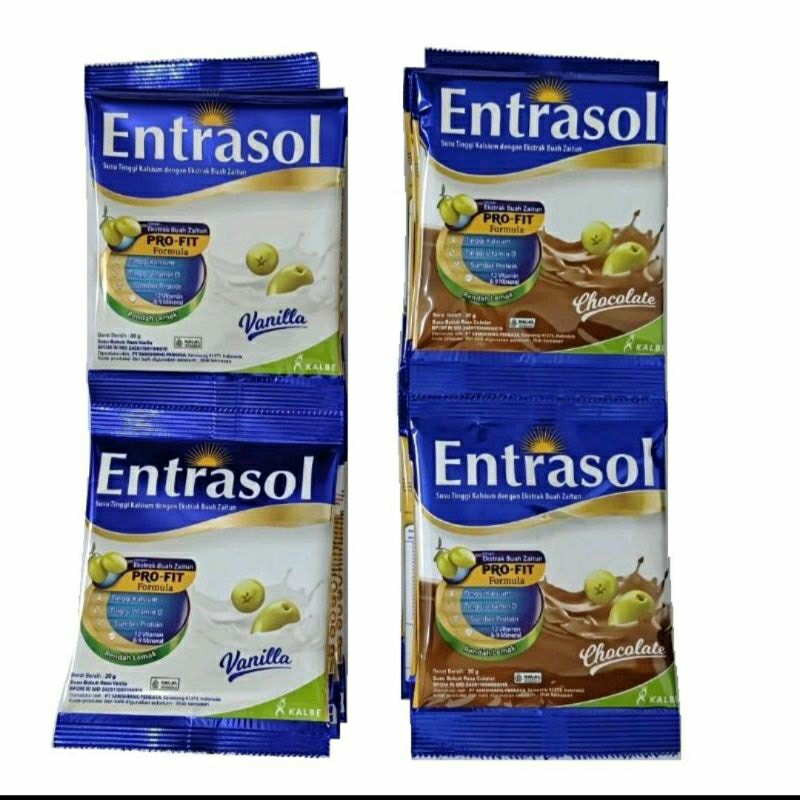 

Entrasol Rasa Vanilla / Chocolate 1 Renteng isi 10 Sachet