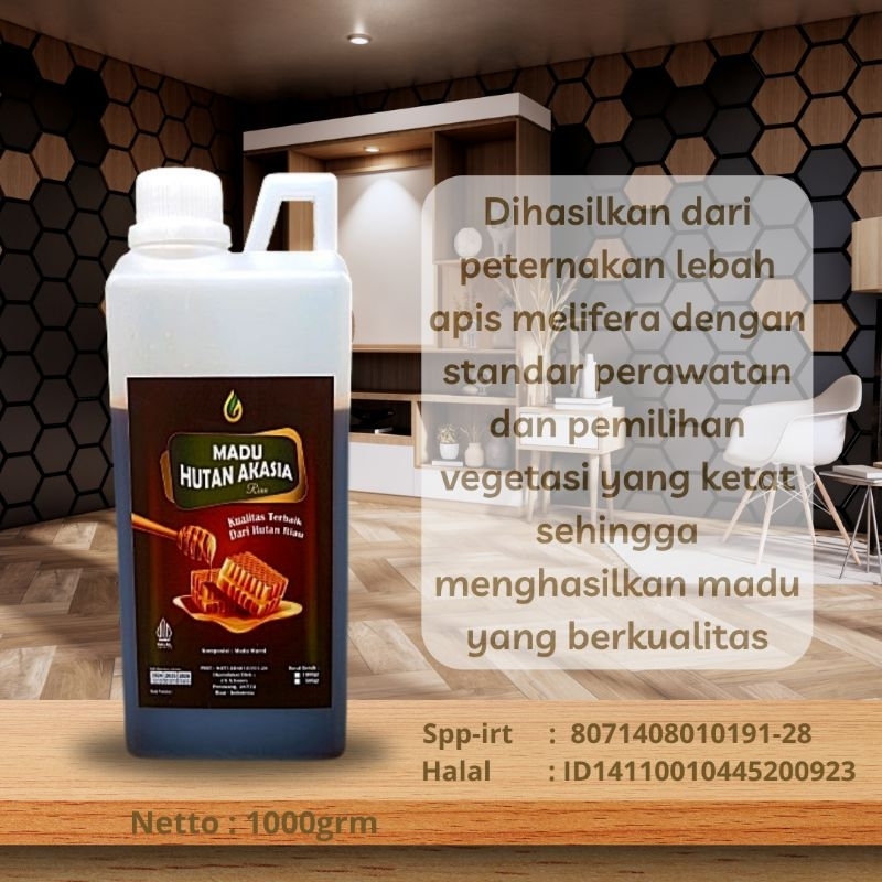 

Madu asli hutan akasia riau 100% full nektar.