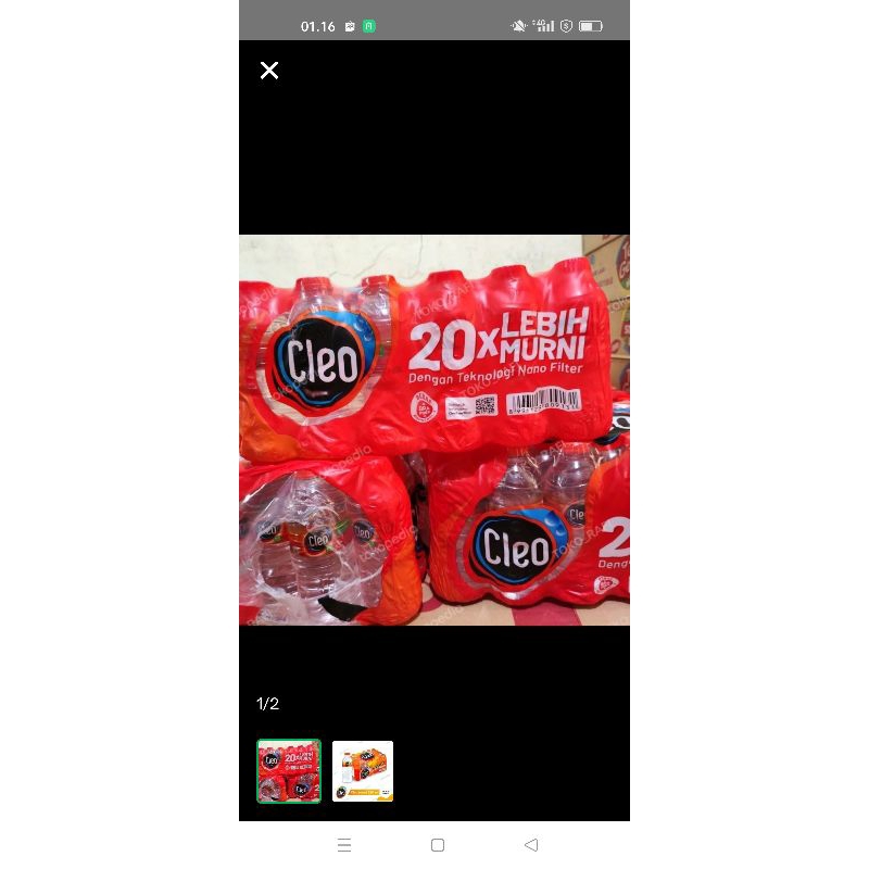 

cleo air minum kemasan 220 ml isi 48