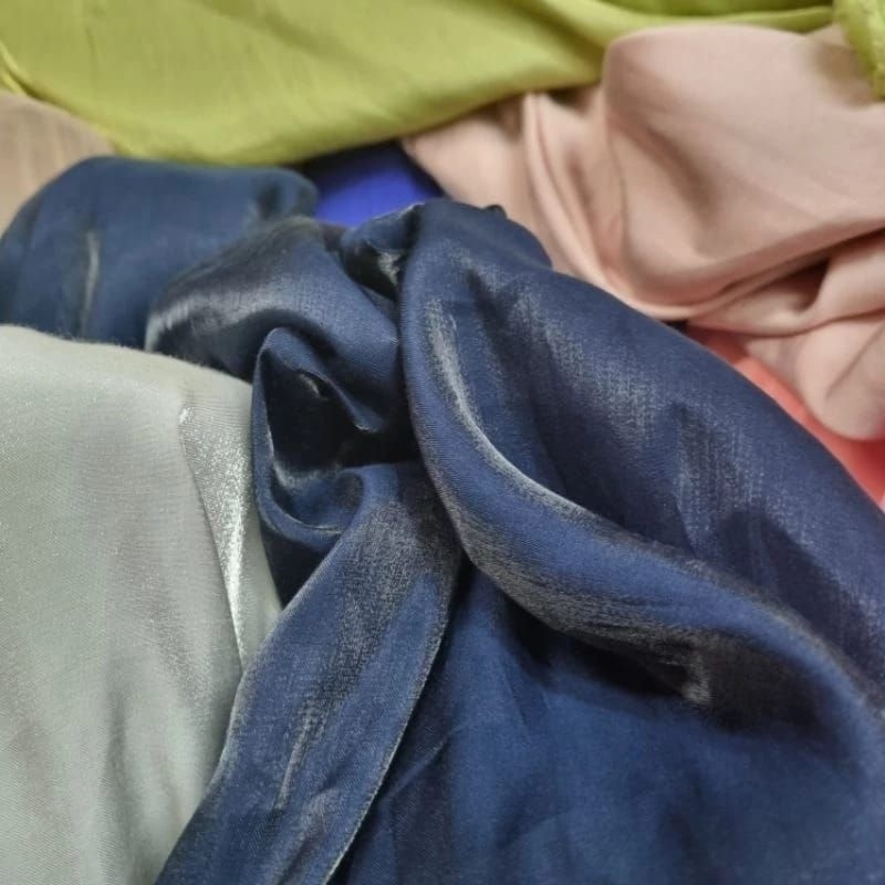 TERMURAH""/ kain shimer / satin silk shinng"/ shimer silk premium/ bahan halus tebal 100%