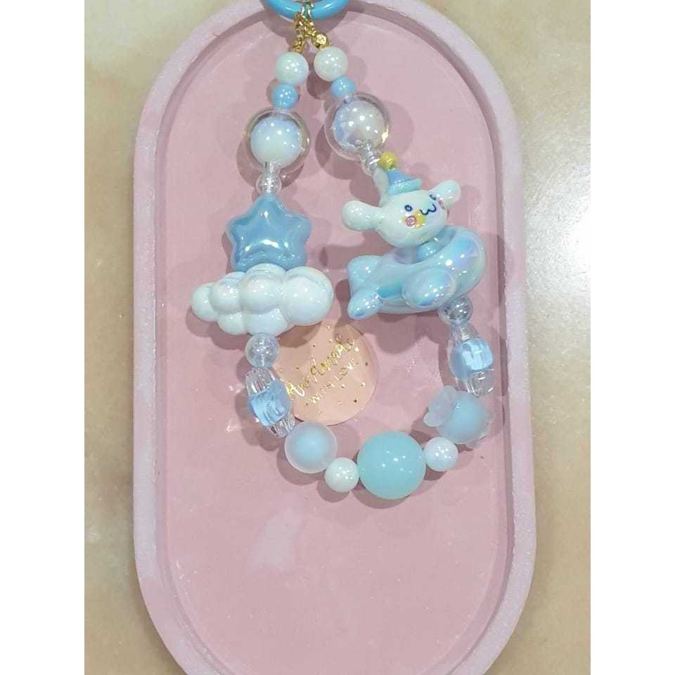 Gantungan Kunci / Gantungan HP / Gantungan Tas SANRIO AWAN BLUE Lucu Premium FREE MIKA STRAP HP