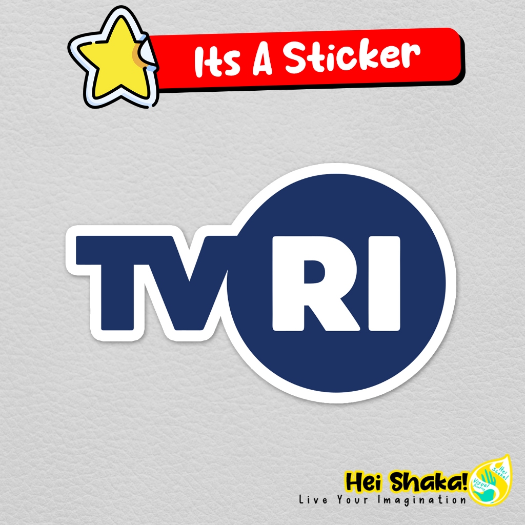 Stiker TVRI Sticker Stasiun TV Televisi Indonesia FTA Vinyl Anti Air