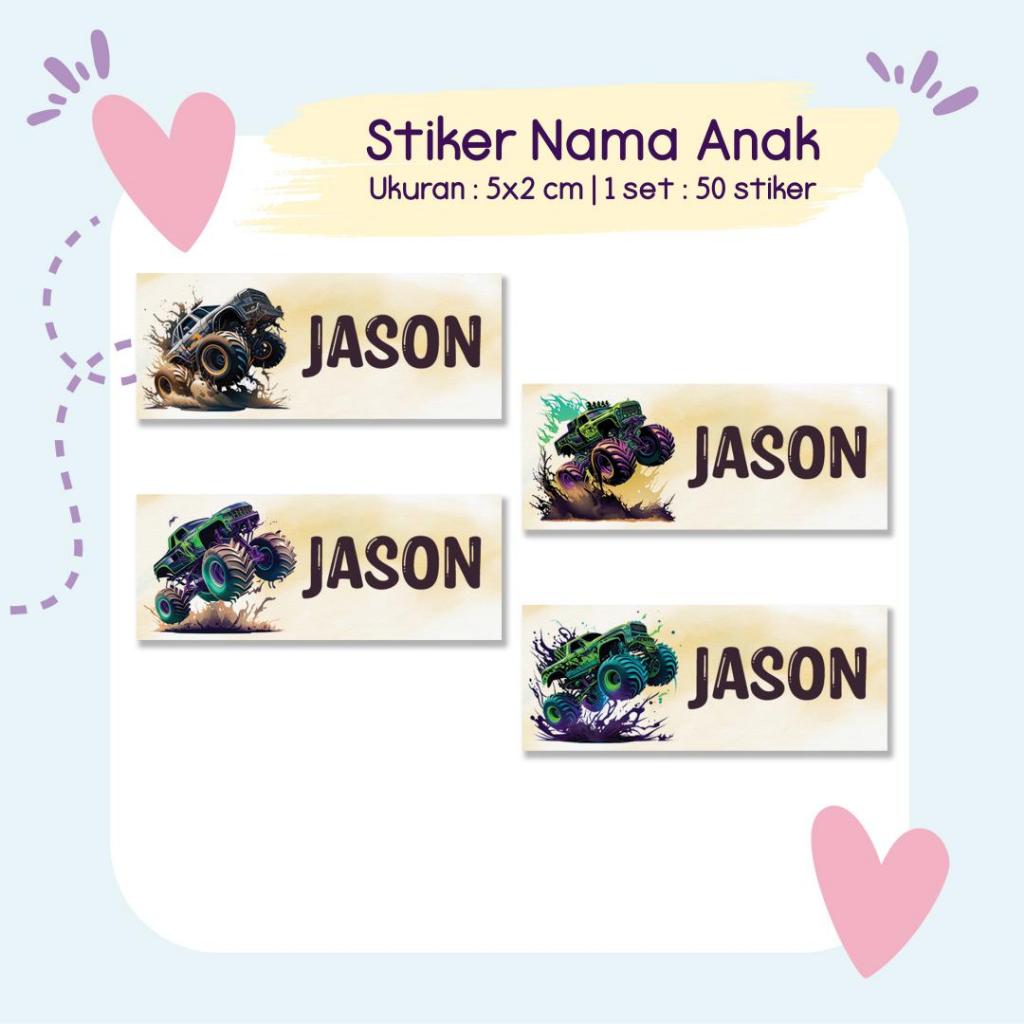 

Stiker Nama Anak Waterproof / Anti Air : Kode 14