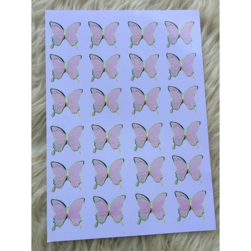 KUPU-KUPU PINK UNTUK KUE ULANG TAHUN/KUPU-KUPU BUKET/HIASAN BOUQUET/HIASAN TART ULTAH