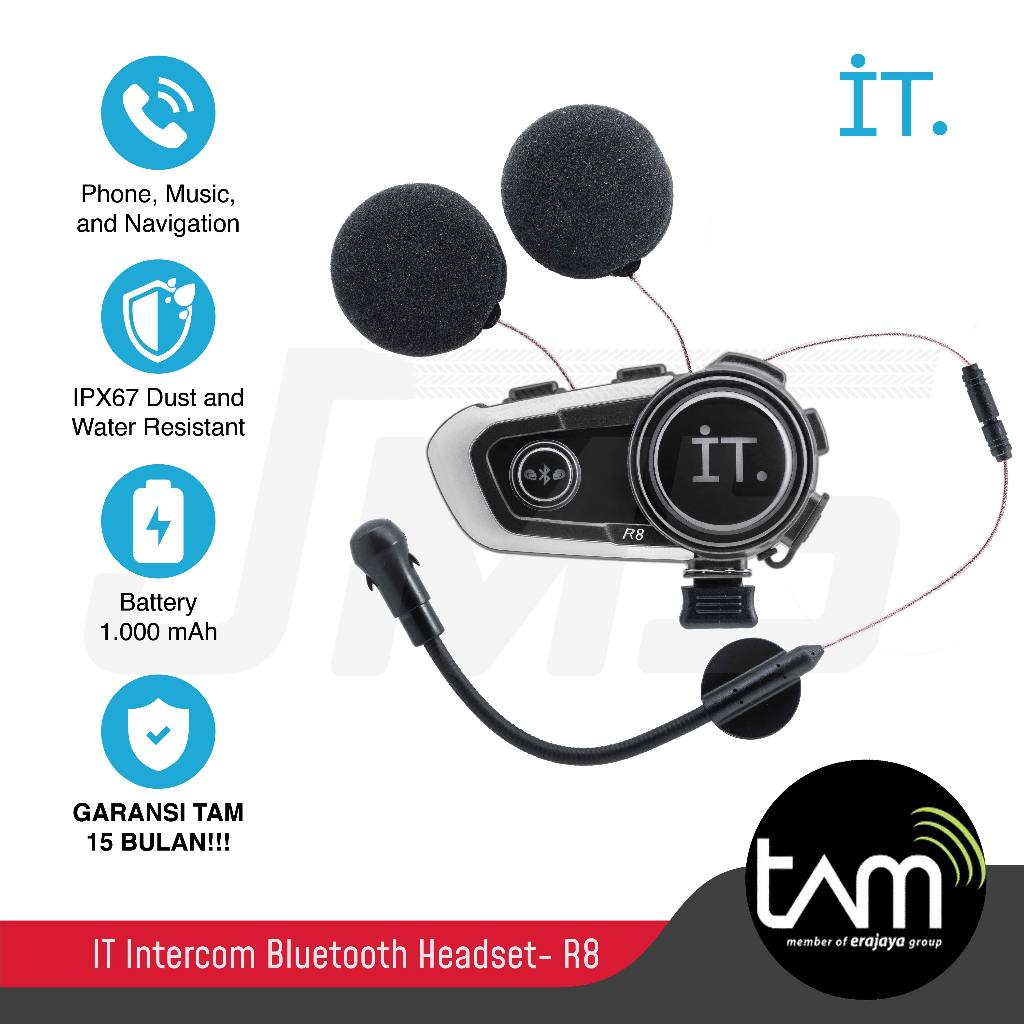 IT Intercom Bluetooth Helm R8 - Second New - Interkom Helm Motor