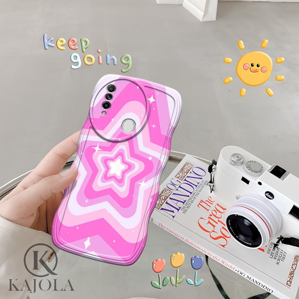 Case Gelombang OPPO A31 Motif Aesthetic Bahan Softcase silicon Lentur - Skin / Casing Handpone - Ces