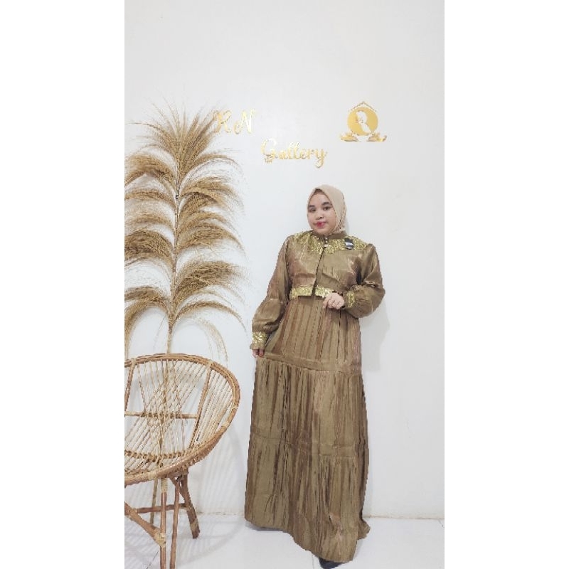 BAJU GAMIS/GAMID SIMER/GAMIS ROMPI/GAMIS WANITA DEWASA/GAMIS MEWAH