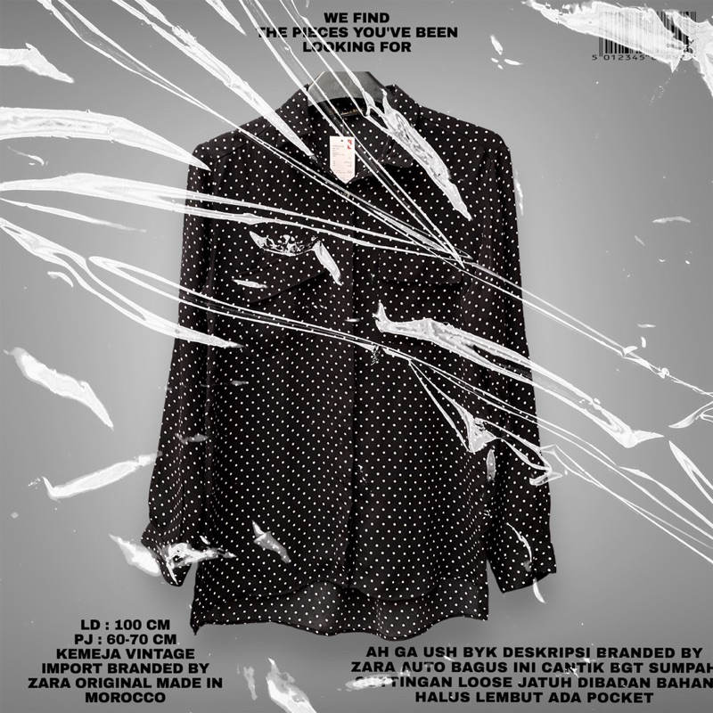 KEMEJA ZARA ORIGINAL/ZARA/KEMEJA POLKADOT/IMPORT KEMEJA/VINTAGE KEMEJA/POLKADOT KEMEJA/KEMEJA IMPORT