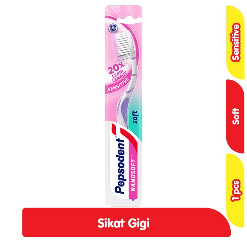 Pepsodent Sikat Gigi Nanosoft Sensitive
