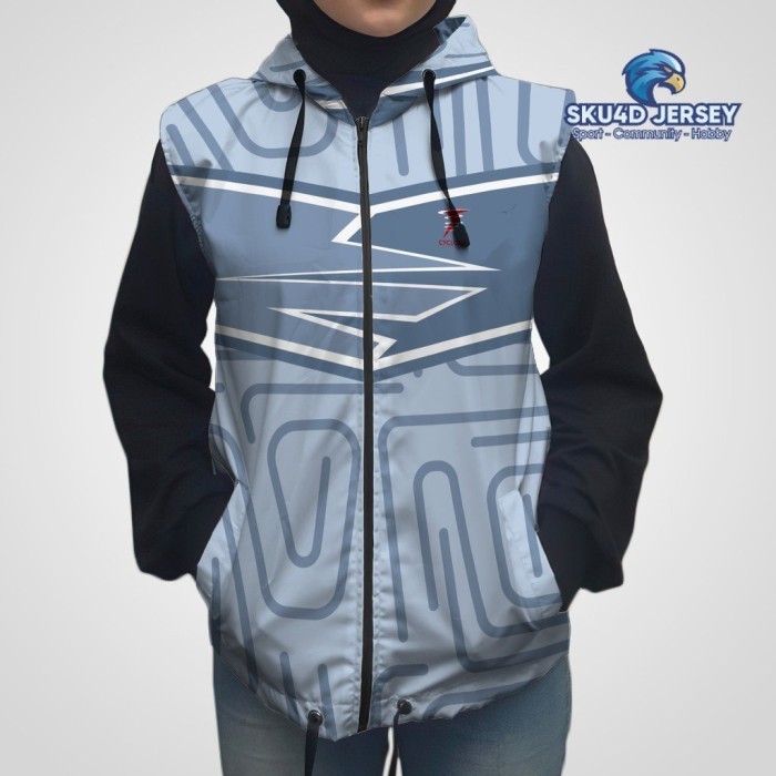 Rompi Printing Parasut Hoodie Olahraga Sepeda 07 Custom Full print