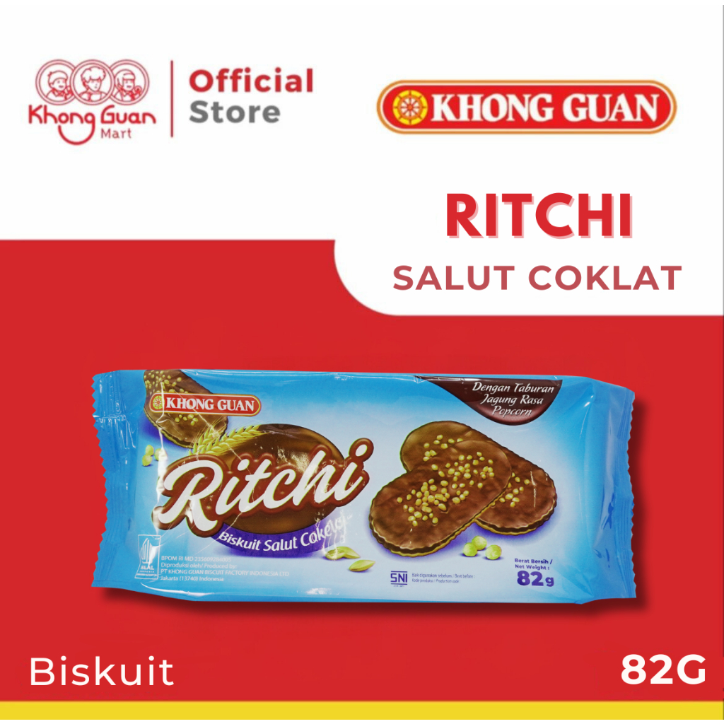 

KHONG GUAN Ritchi Biskuit Salut Cokelat 82 Gram