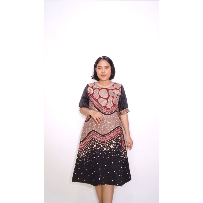 Dress batik cantik/Dress batik kekinian/Dress batik  wanita