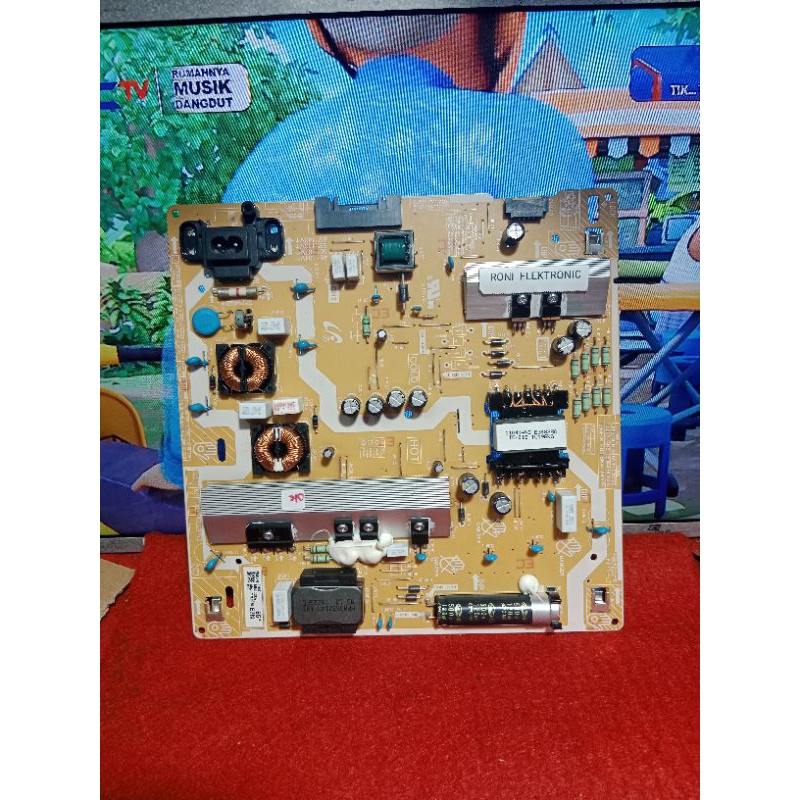 MESIN TV LED SAMSUNG UA65RU7100K POWER SUPPLY REGULATOR KOMPONEN ELEKTRONIK TV SAMSUNG 65RU7100