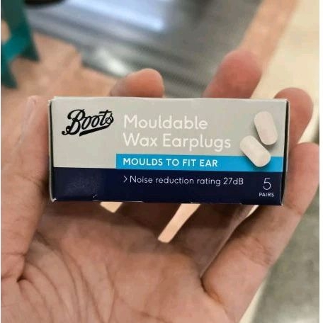 BOOTS Muffles Wax Earplug Earplugs Original UK Isi 5 pasang