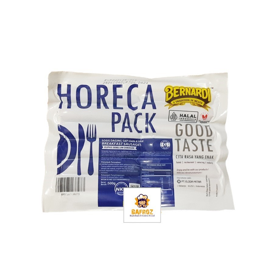 

Bernardi Horeca Pack Beef Breakfast Sausage 500 gr
