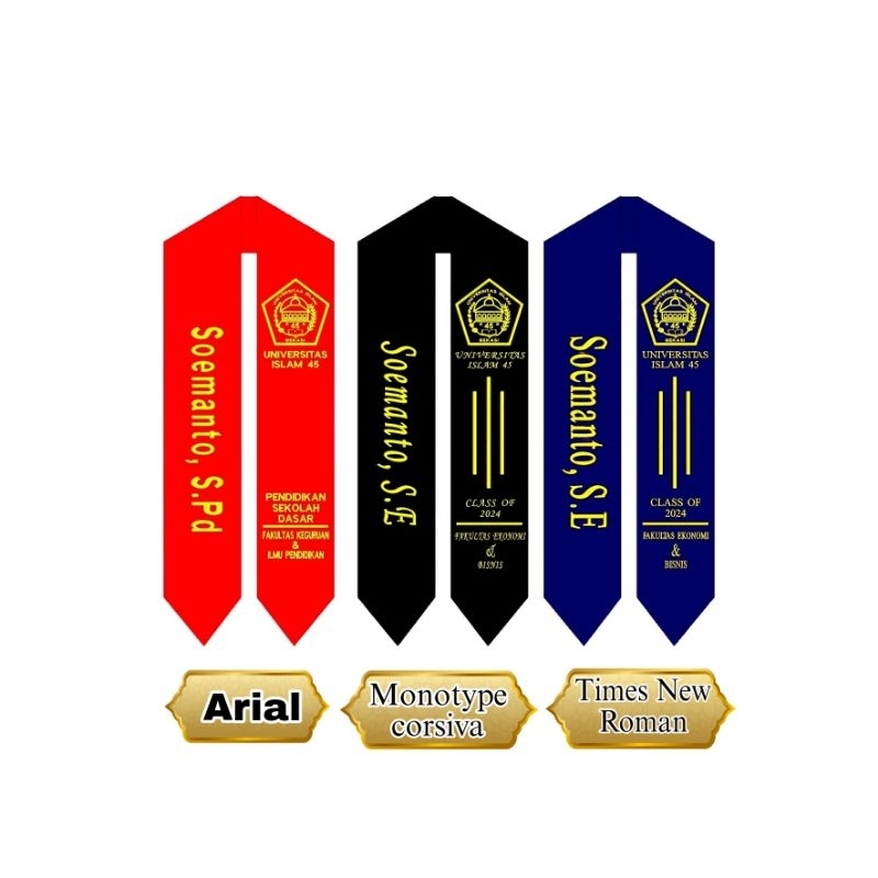 Selempang Wisuda Kain Bludru