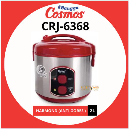 COSMOS RICE COOKER HARMOND  CRJ-6368 2 LITER/CRJ6368/CRJ 6368/RICE COOKER BESAR/ RICE COOKER ORIGINA