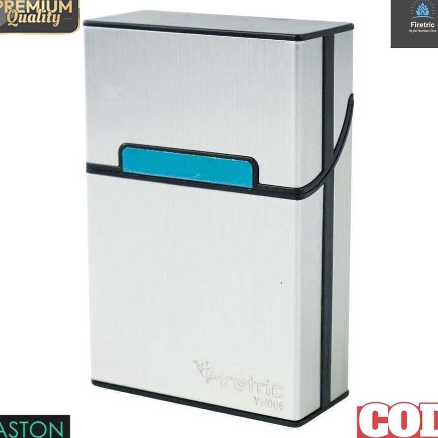GROSIR Firetric Kotak Tempat Aluminium Cigarette Case 2 SlotWadah KerenBungkus PanjangKotak Surya 16