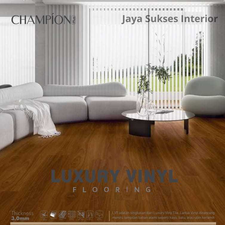 Lantai Vinyl Kayu 3mm Champion motif kayu per box
