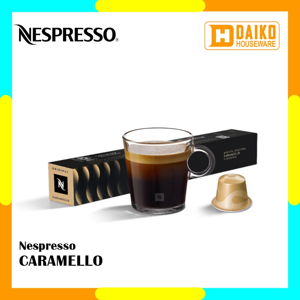 

Capsule Nespresso Caramello - Caramel Creme Brulee Original Nestle 1 Pack - Coffee Barista Creations Kopi Kapsul Expired Panjang