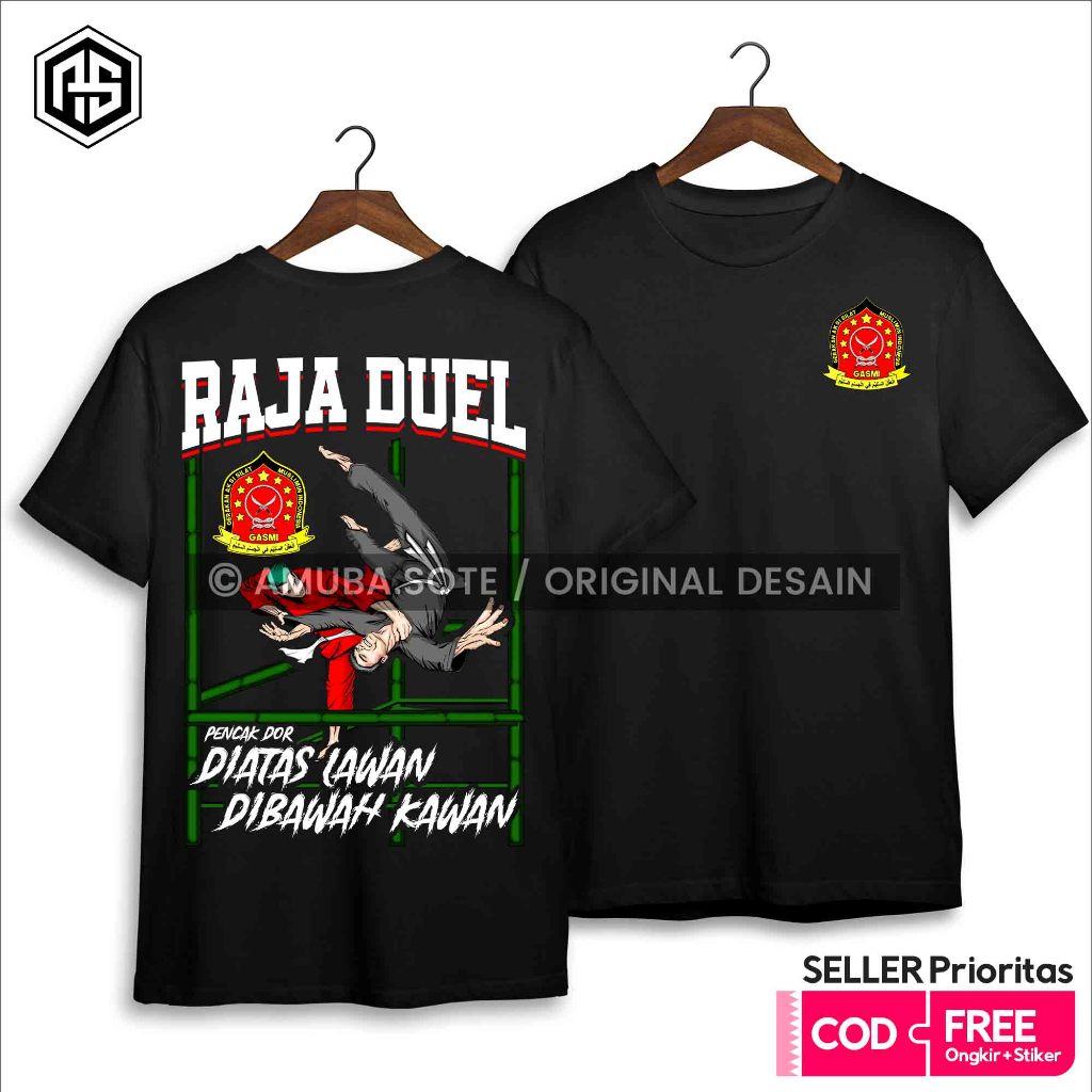 Distro Kaos Pagar Nusa Gasmi Raja Duel Terbaru - FREE STIKER / Fighter Pencak Dor Lirboyo