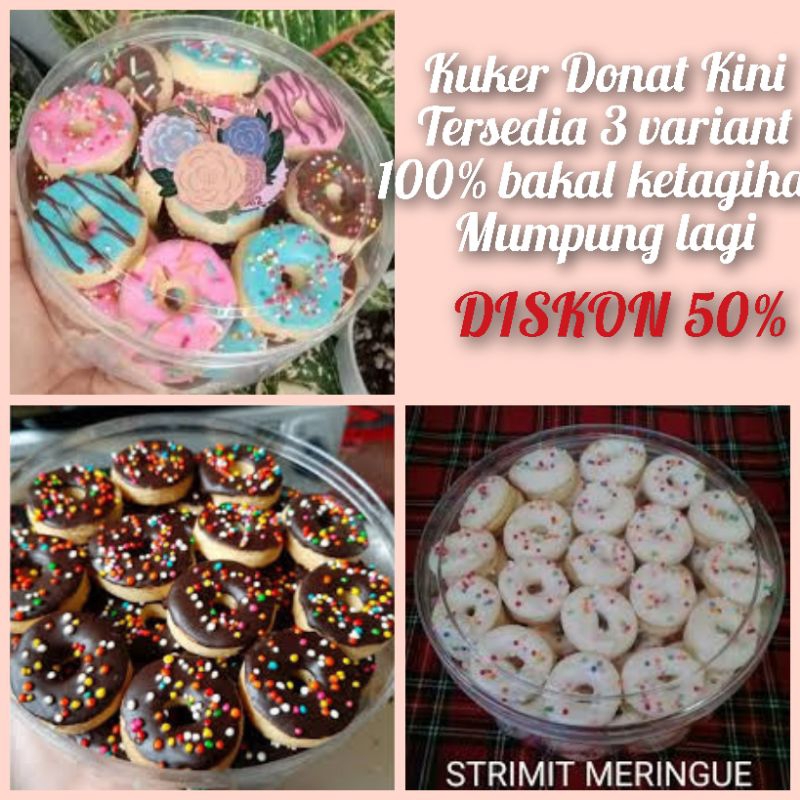 KUE DONAT MINI KERING LEMBUT kemasan TOPLES 250gr