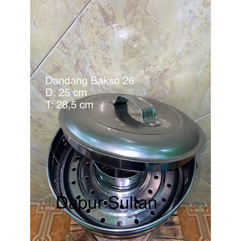 Dandang Bakso Jumbo Ukuran 26 Bahan stainless tebal Sablukan Dandang bakso viral murah