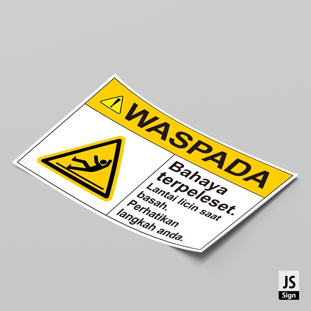 STICKER K3 SAFETYSIGN WASPADA BAHAYA TERPELESET