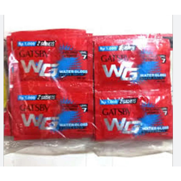 Minyak Rambut Gatsby Merah Sachet Original. 1 Pak (24Bks)