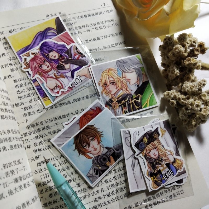 

Meme Sticker Set Genshin Impact Haikaveh Tartali Eimiko Clorivia by Yoru