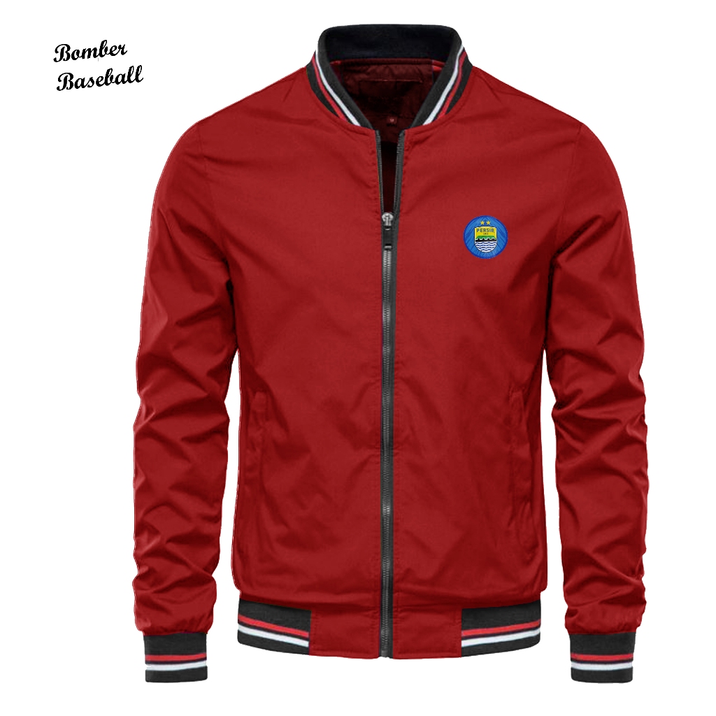 Jaket Parasut Olahraga Logo Persib Varsity Bomber Jaket Parasut Persib Jaket baseball Pria Wanita