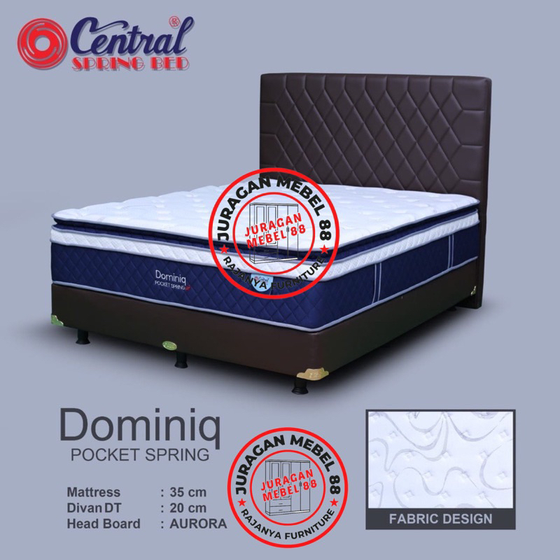 Kasur Springbed Matras Central Dominiq Pocket Spring Karawang / Springbed Central Karawang