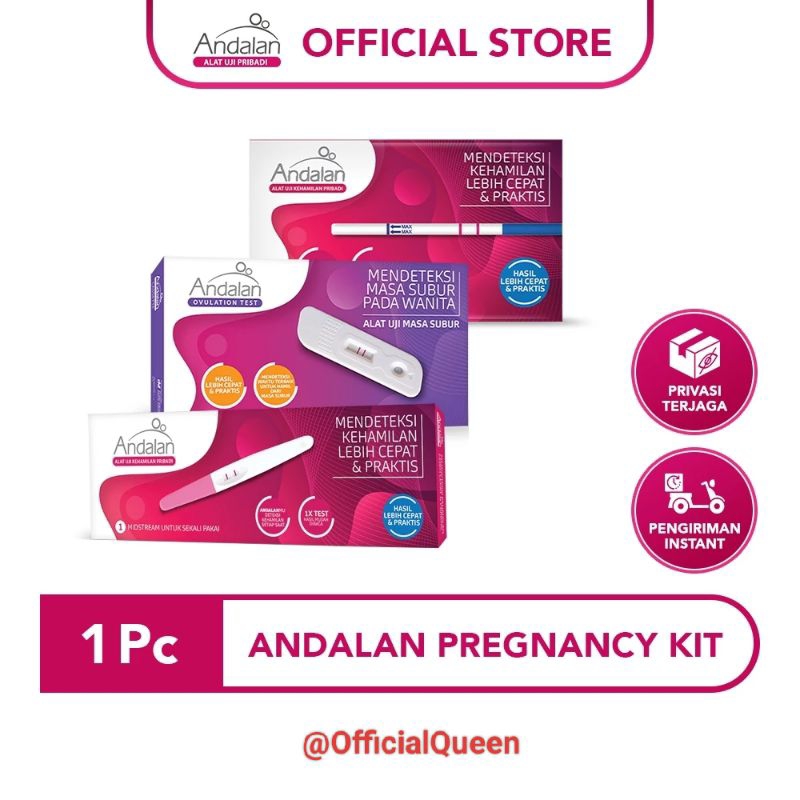 Andalan Triple Kit / Andalan Ovulation / Andalan Tes kehamilan strip / Andalan Midstream / Tespek / 
