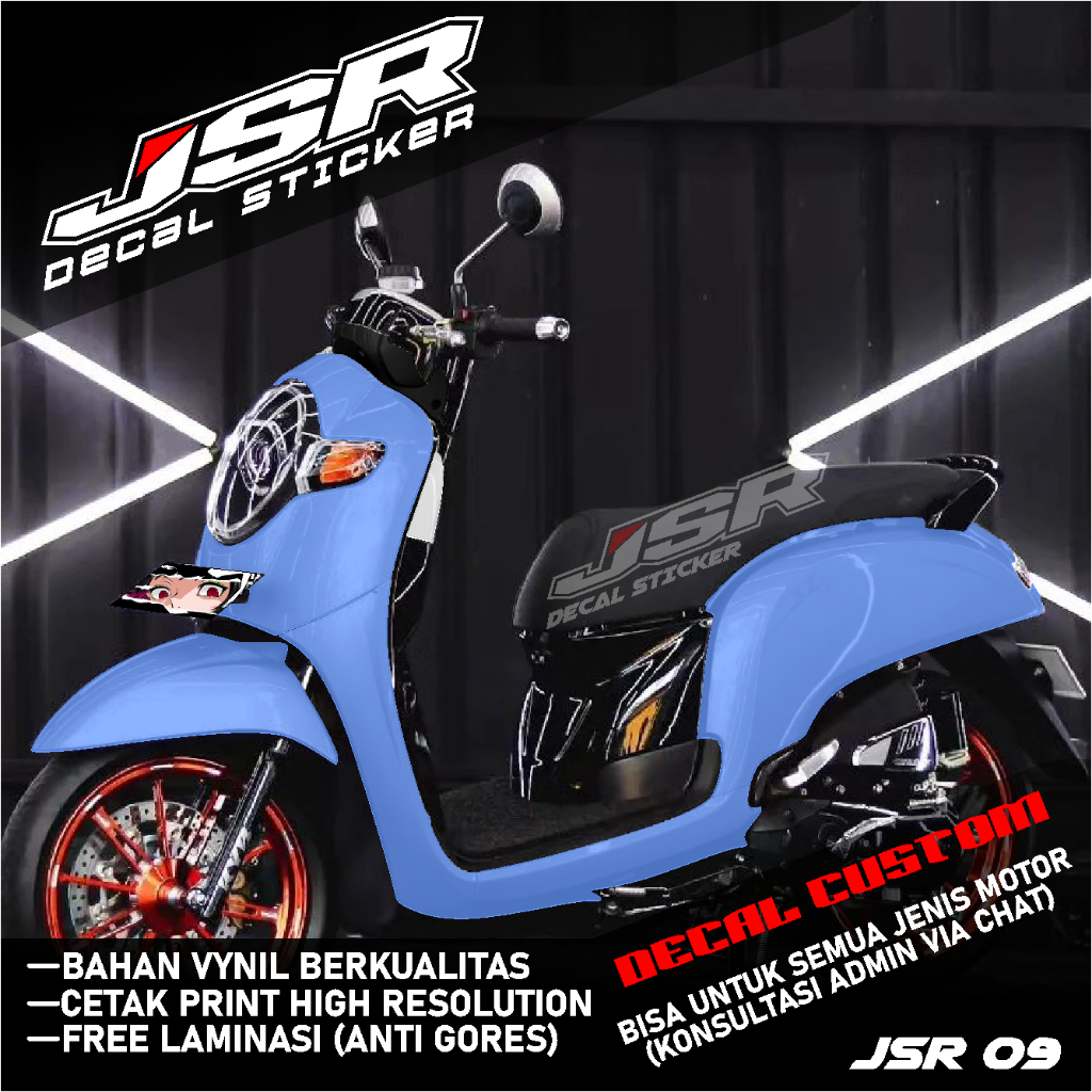 Sticker Scoopy polos, decal sticker scoopy 2017 2018 2019 Polos , Bisa custom