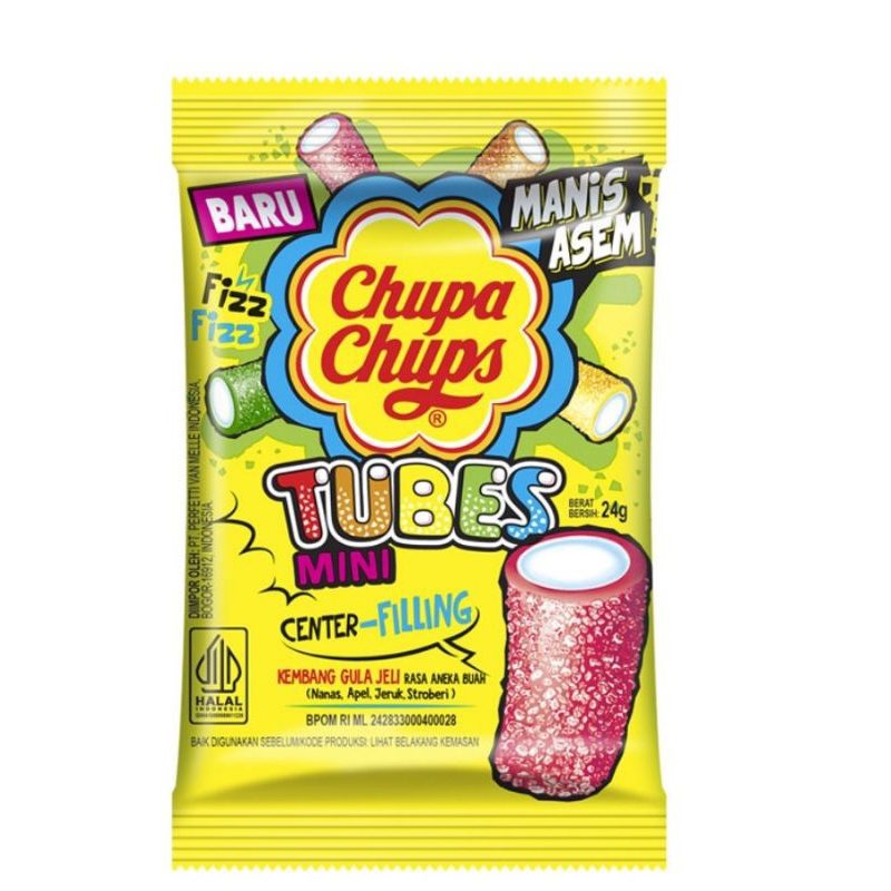 

Chupa Chups tubes mini kembang Gula Jeli 24g