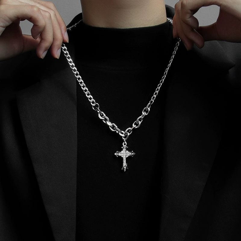 Kalung Salib Titanium Pria