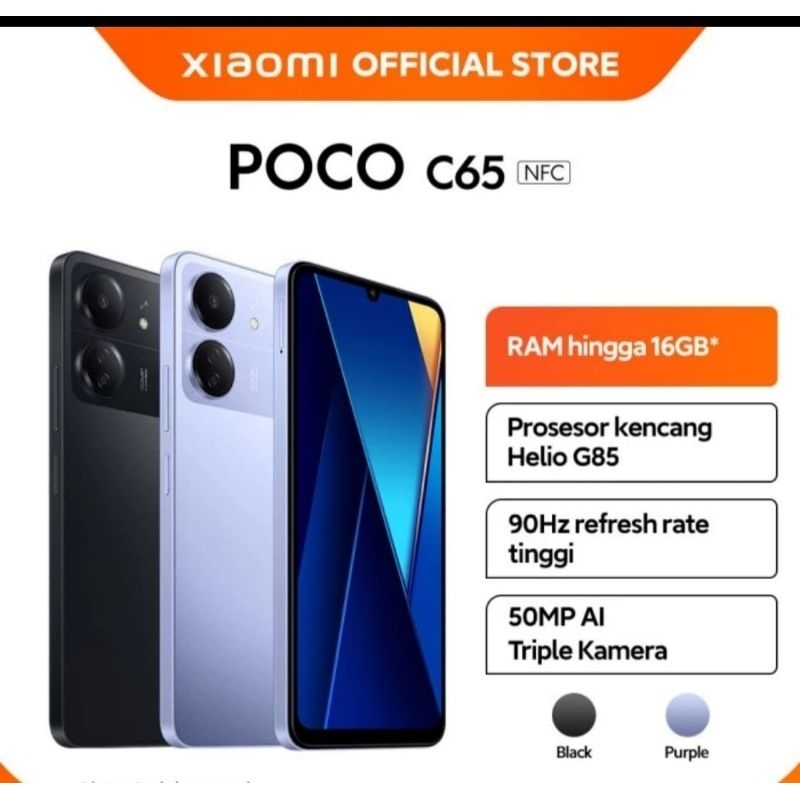 Poco c65 ram 6/128 dan ram 8/256 garansi resmi