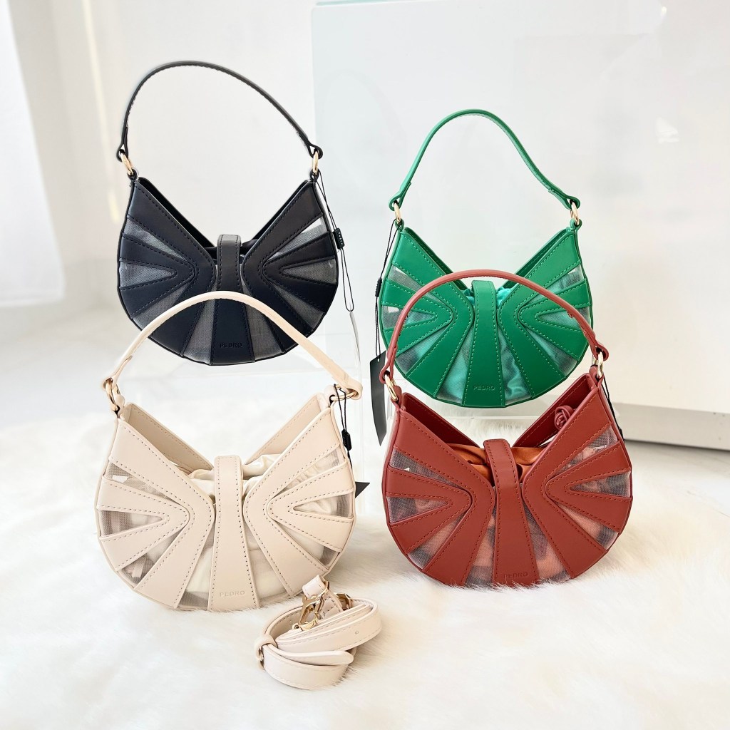 PDR PEDRO TAS JINJING TANGAN MINI HOBO SADDLE HALF MOON SATCHEL TOP HANDLE BAG 01408