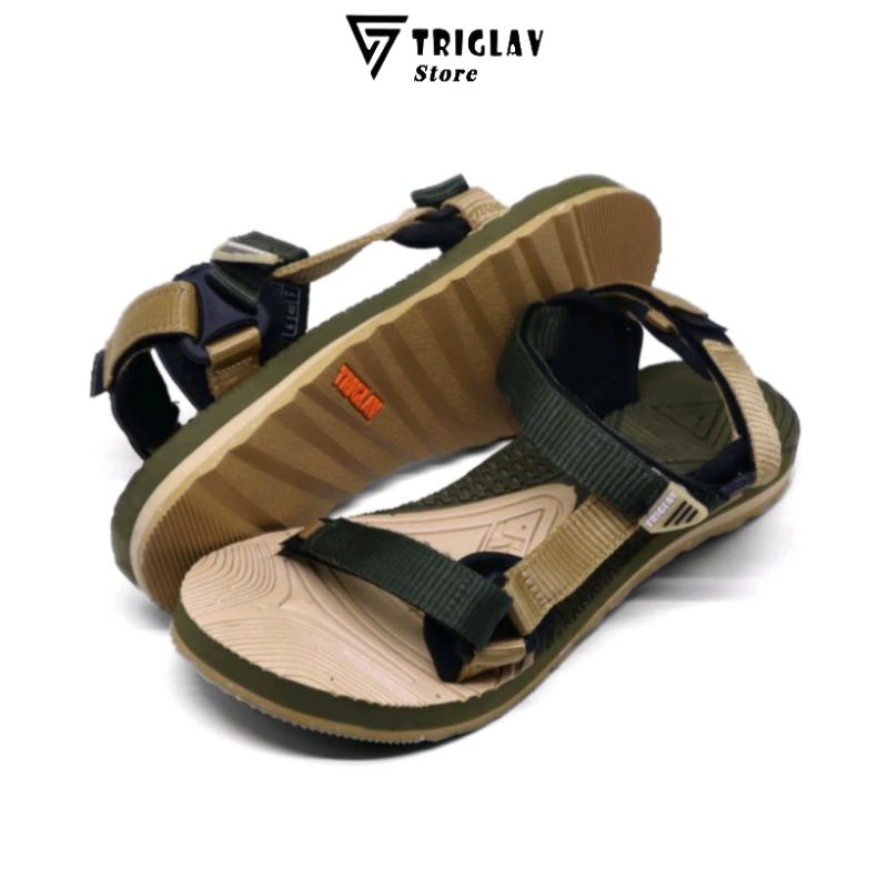 TRIGLAV - Sandal Gunung Cewek | Sandal Korean Style | Karet Full black | Perempuan | Sandal Wanita |