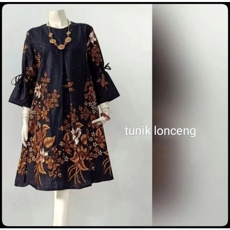 Tunik Batik Jumbo Elegan - Atasan Batik Wanita Modern - Baju Batik Kerja Wanita