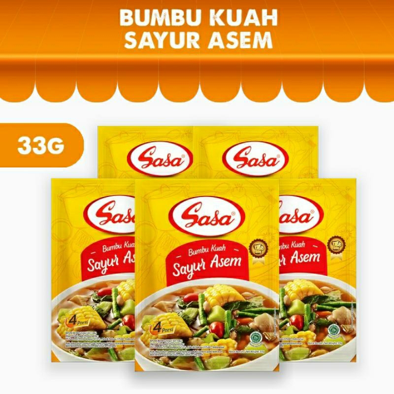 

Sasa Bumbu Kuah Sayur Asem 33 gr x 5pcs