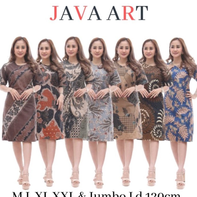 Terpopuler BAJU DRESS WANITA MODERN MODEL TERBARU MOTIF BATIK LENGAN PENDEK SELUTUT PARTY NATAL SERA
