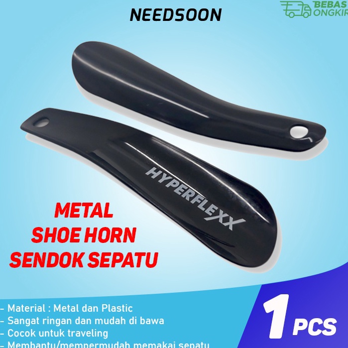 Promo besar Sendok Sepatu Shoe Horn Metal Plastic Alat Bantu Pakai Sepatu Spoon Stainless Steel Plas